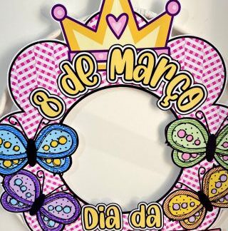 Decoração para Bambolê tema “Dia da Mulher”