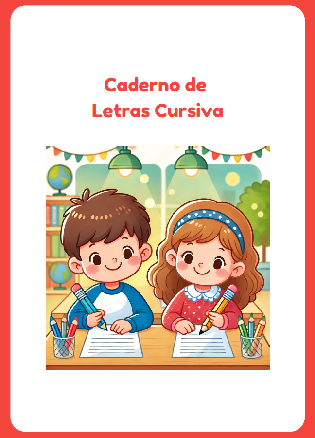 CADERNO LETRA CURSIVA