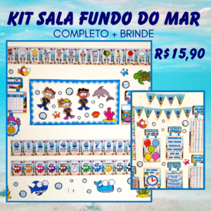 Kit Sala Fundo do Mar