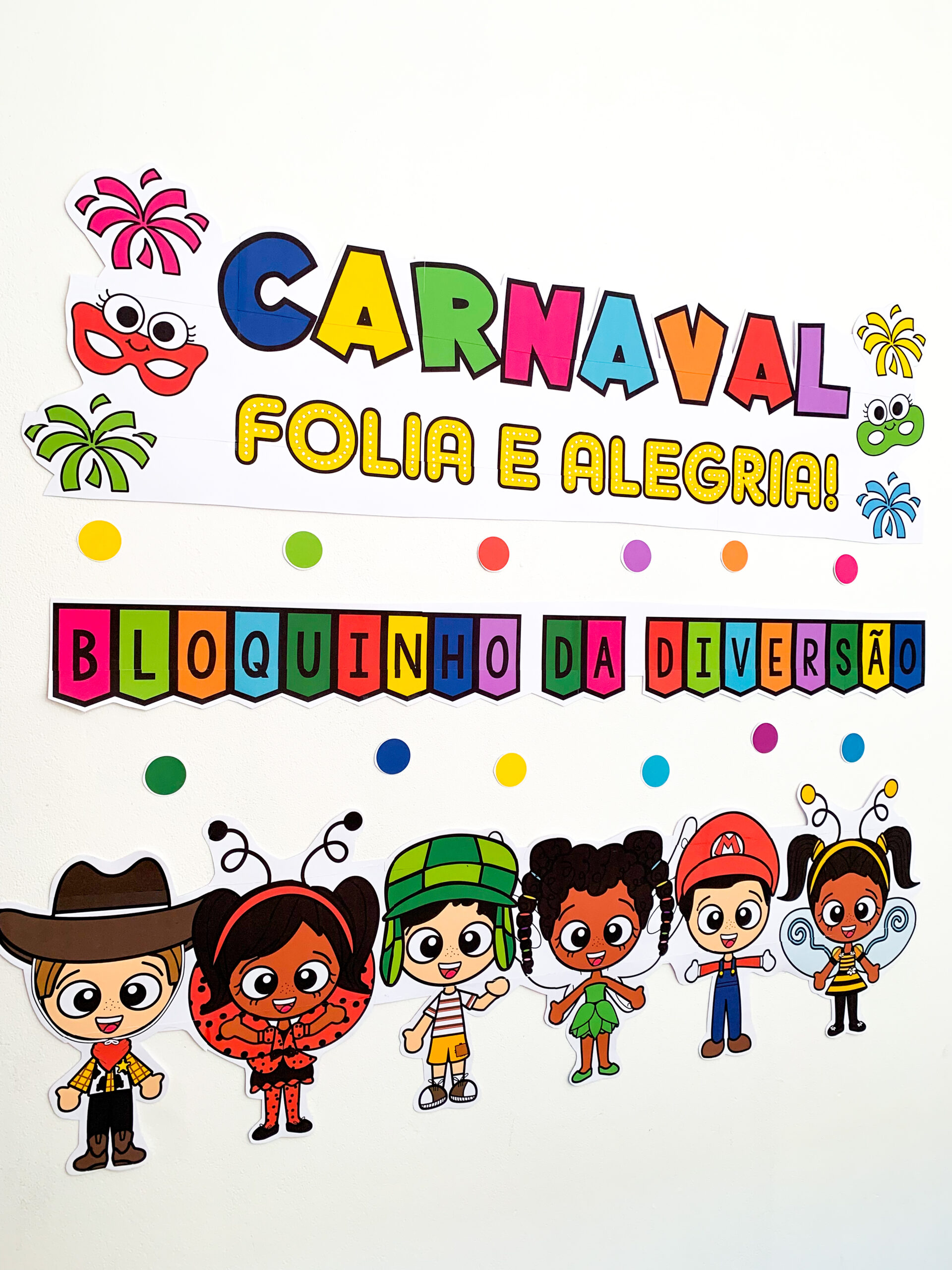 Painel Carnaval Folia e Alegria