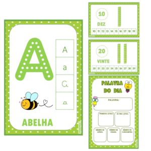 Combo: alfabeto + números + calendário + palavra do dia