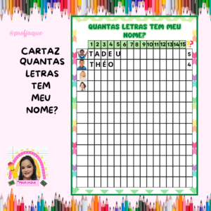 Cartaz quantas letras tem meu nome