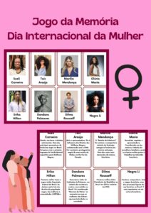 Jogo da Memória Dia Internacional das Mulheres