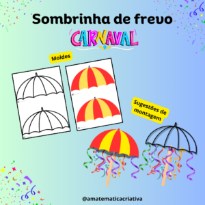 Moldes Sombrinha de Frevo – Carnaval