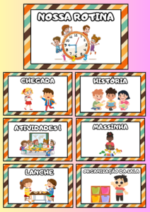 Quadro de Rotina Educação Infantil