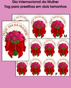 Dia da Mulher-Tags para presilhas