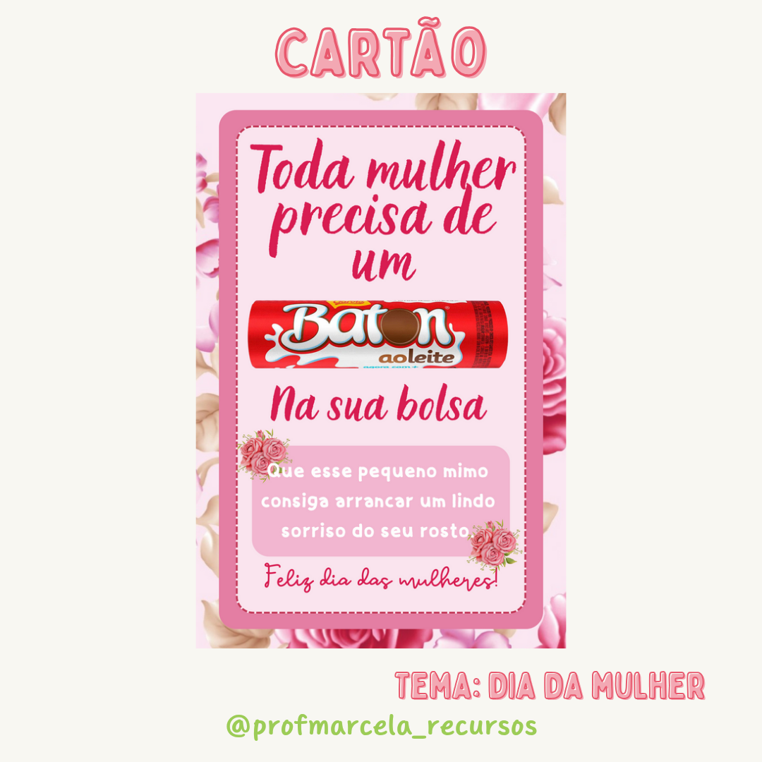 Cartão dia da mulher