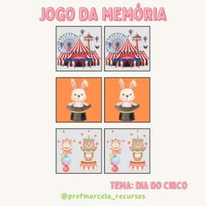 Jogo da memória circo