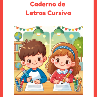 Caderno de letra cursiva