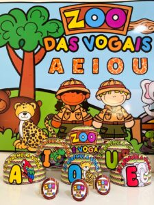 🦁 Kit Alfabetização Zoo das Vogais para Educação Infantil 🐒