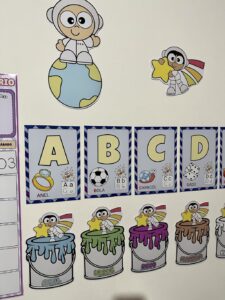 🚀 Kit Decoração Sala de Aula Astronauta 🪐