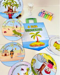 🏝️ Sacola para Contação de História – Trabalhando a Vogal “I” com Crianças da Educação Infantil 📚