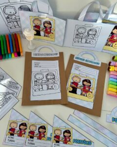 Kit Capas de Atividades, Avaliações e Portfólio tema Escola 📚✏️