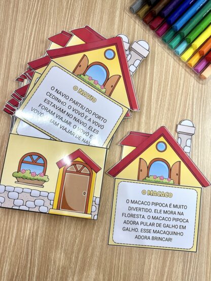 Casinha da Leitura – Textos Curtos para Alfabetização! 🏠📖