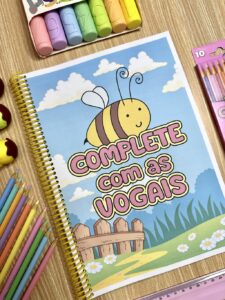 📄 Apostila de Alfabetização Complete com as Vogais