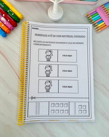 📚 Apostila de Atividades: Numerais de 1 a 20 - Material Dourado - Image 4