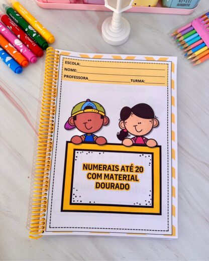📚 Apostila de Atividades: Numerais de 1 a 20 - Material Dourado
