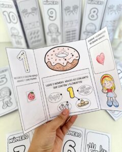 📘✨ LAPBOOK DOS NUMERAIS | Para trabalhar traçado, reconhecimento e contagem dos numerais✨📘