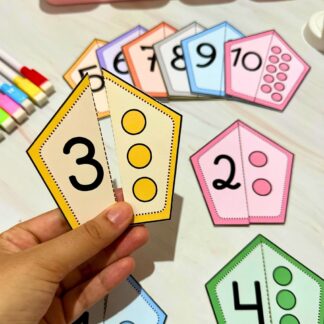 🔢✨ Recurso Pareando as Quantidades – Atividade lúdica para trabalhar numerais de 1 a 10 com crianças da Educação Infantil e Educação Especial. 👧👦💡