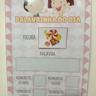 📖 Cartaz Palavrinha do Dia 📖