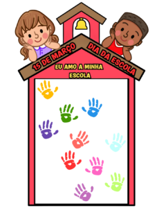 Cartaz interativo dia da escola