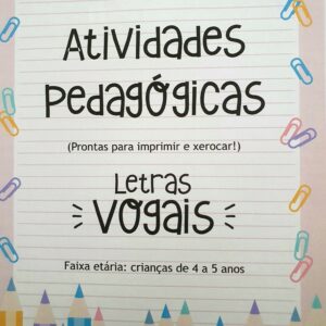 Vogais – Apostila de atividades para Educação Infantil