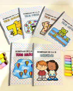 Kit de 6 Apostilas para trabalhar Numerais de 0 a 10
