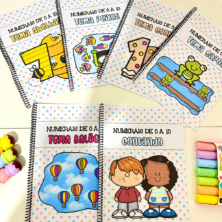 Kit de 6 Apostilas para trabalhar Numerais de 0 a 10