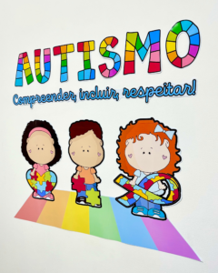 Painel tema Dia Nacional de Conscientização do Autismo