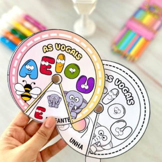 🎡🔤 Roleta das Vogais – Aprendizado interativo e divertido! ✨📚