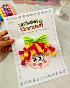 📚✨ Atividade Interativa Dia do Livro Infantil – Emília 🎀🎨