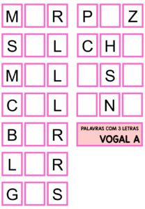 CHAVEIRO PARA COMPLETAR PALAVRAS