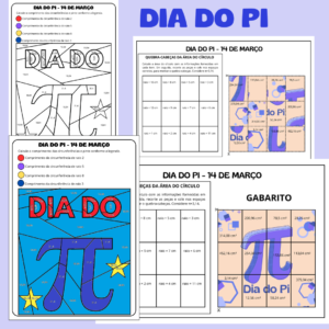 Kit Dia do Pi – Comprimento da Circunferência e Área do Círculo