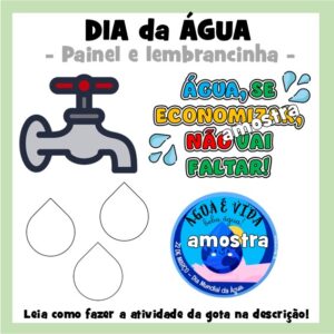 Dia da Água – painel, atividade, lembrancinha