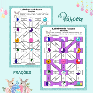 🐰 Labirinto das Frações de Páscoa