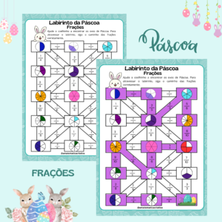 🐰 Labirinto das Frações de Páscoa