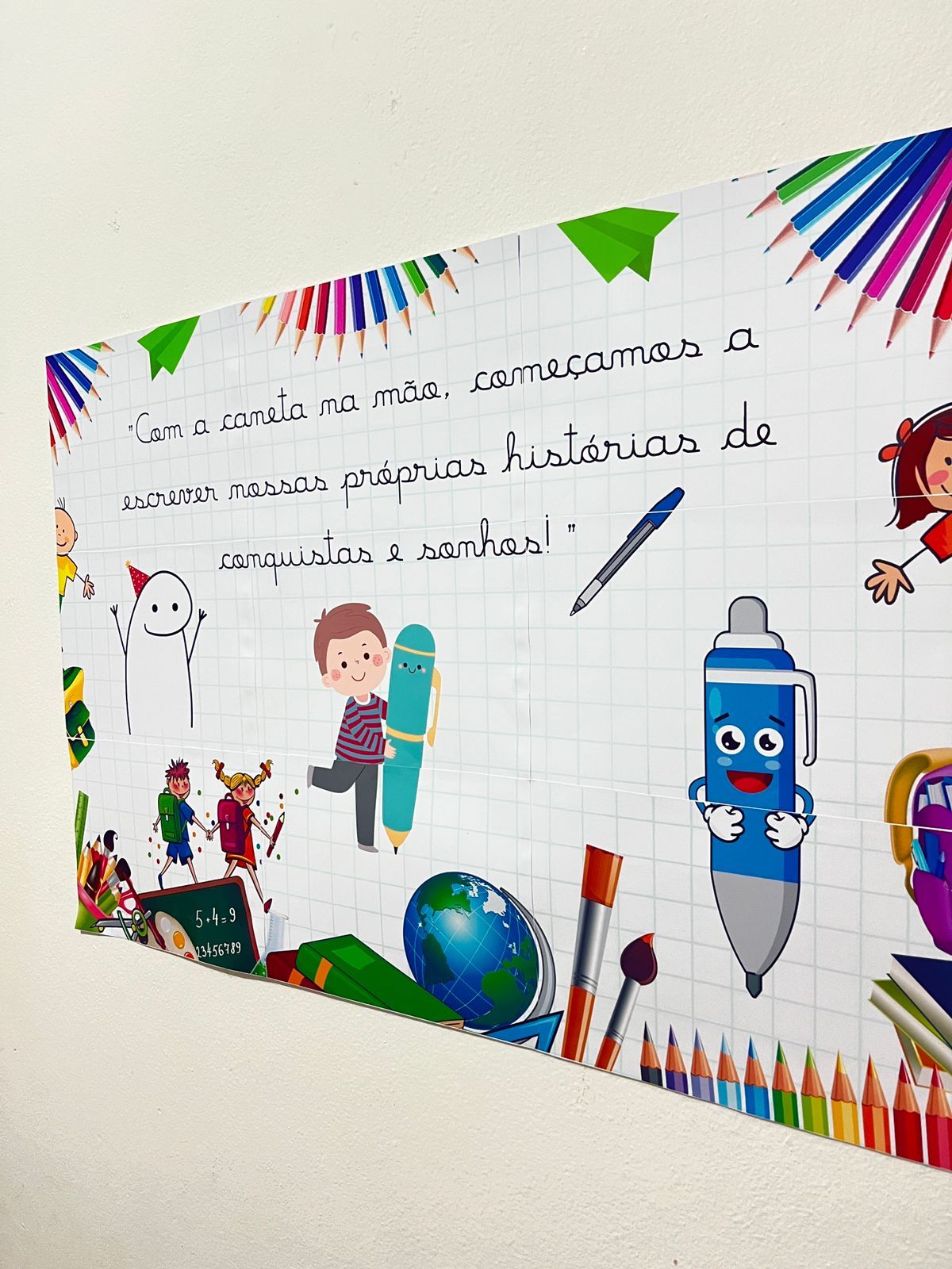 Painel festa da caneta ensino fundamental I.