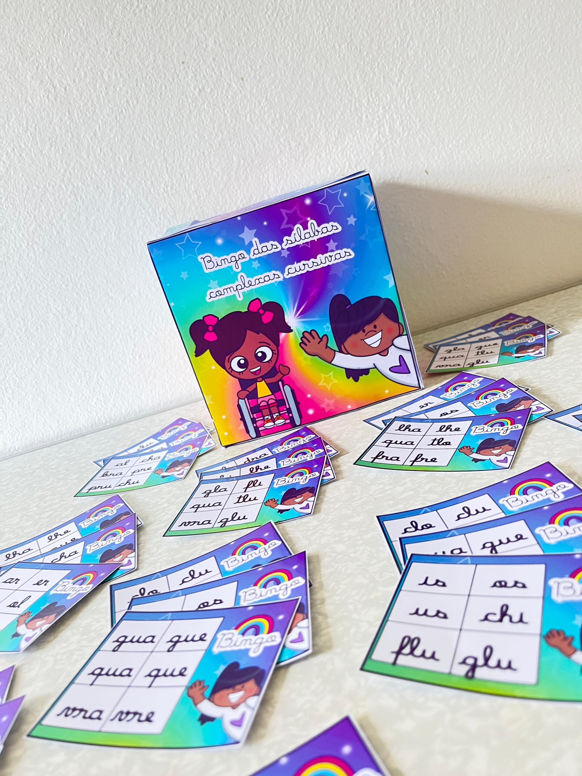 Bingo sílabas complexas cursivas 1° ao 5 anos do ensino fundamental I