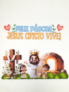 Painel de Páscoa Cristã – Jesus Cristo Vive! 