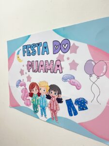 Painel Festa do Pijama educação infantil.