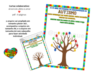 Cartaz colaborativo: Dia mundial da conscientização do autismo 💙💚💛❤️