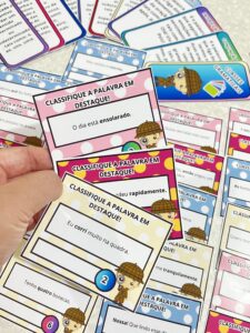 Classes Gramaticais Cards e Frases