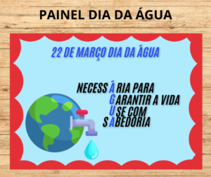 PAINEL COLORIDO DIA DA ÁGUA