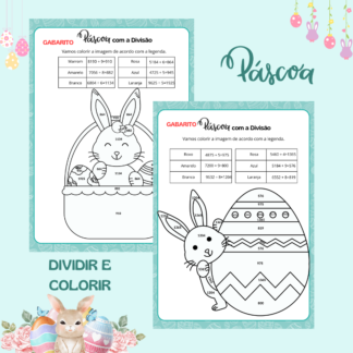 PÁSCOA COM A DIVISÃO - DIVIDIR E COLORIR