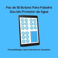 Pac de 18 Botons Para Pulseira Sou Um Protetor da Água