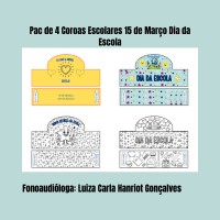 Pac de 4 Coroas Escolares 15 de Março Dia da Escola