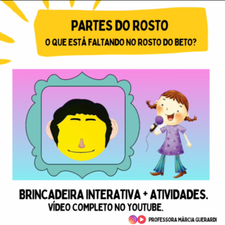 O que falta no rosto do Beto? Partes do rosto educação infantil.