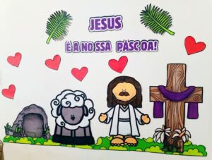 Painel decorativo páscoa cristã