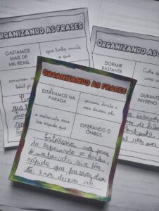 ORGANIZANDO AS FRASES