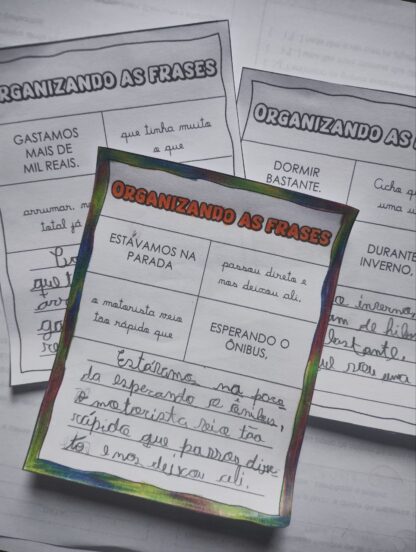 ORGANIZANDO AS FRASES